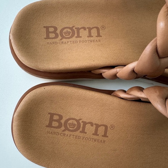 Born Leather Braided Slide Sandals - Picture 3 of 11